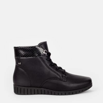 Bota cano baixo de amarrar Preta
