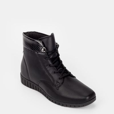 Bota cano baixo de amarrar Preta