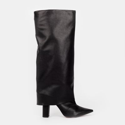 Bota Capa Cano Alto Preto