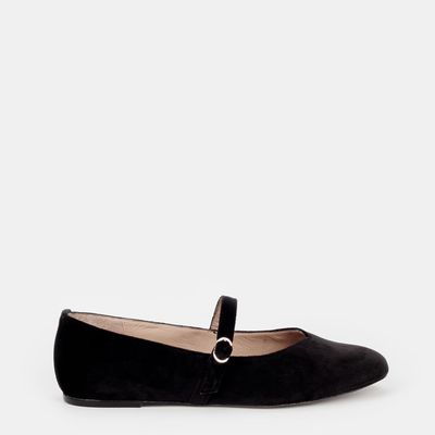 Sapatilha Boneca Veludo Preto