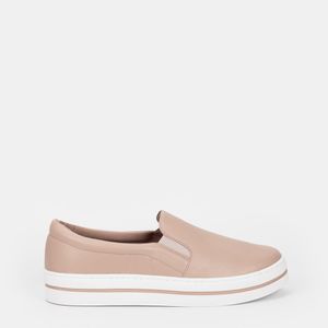 Tênis Flatform slip on Bege
