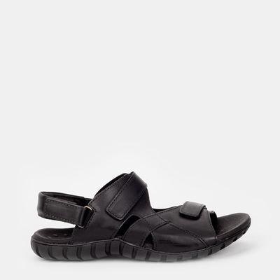 Sandália Transpassada c/ Velcro Preto