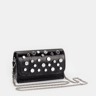 Bolsa Tricolo com Enfeite Preta