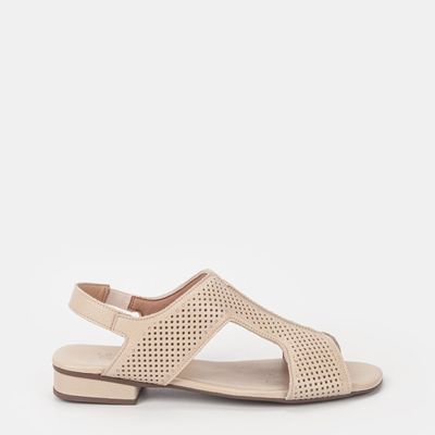 Sandália com Recortes Off-White