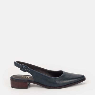 Chanel Salto Baixo Marinho