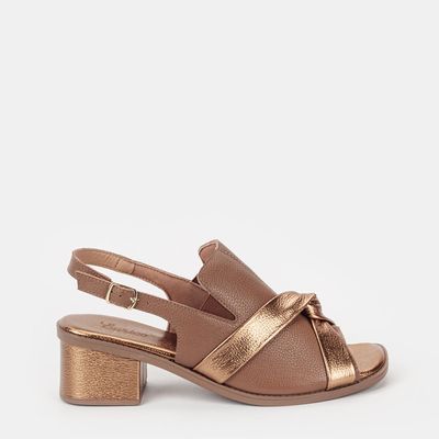 Sandália Vintage Bicolor Canela