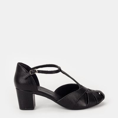Sapato Boneca Cruzado Preto