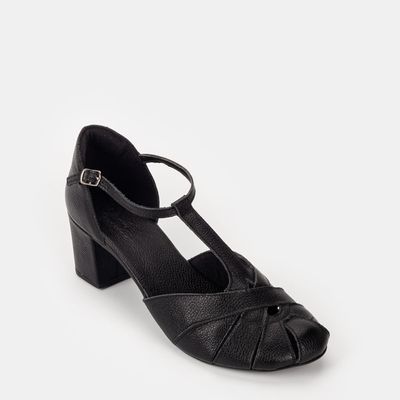 Sapato Boneca Cruzado Preto