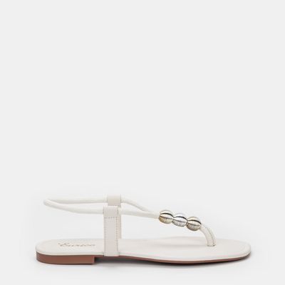 Rasteira com enfeite Off-White