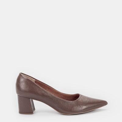 Scarpin Salto Bloco Chocolate