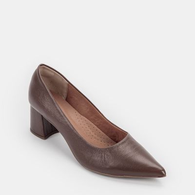 Scarpin Salto Bloco Chocolate