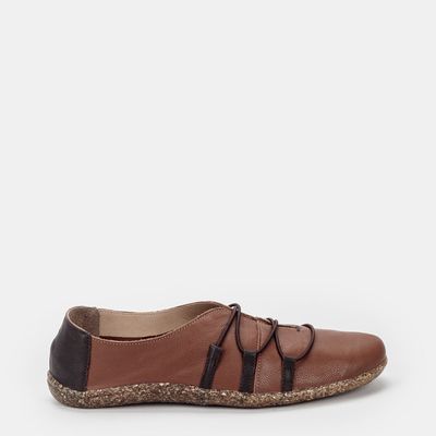 Sapato esporte c/ elástico Canela