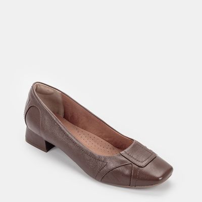Scarpin Pespontado Chocolate