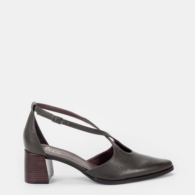 Scarpin Aberto Blocado Verde