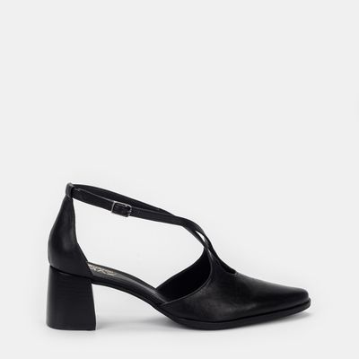 Scarpin Aberto Blocado Preto