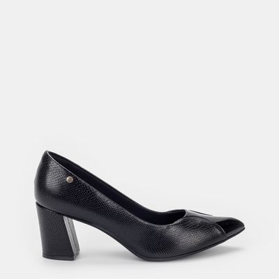 Scarpin Texturizado Preto