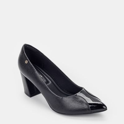 Scarpin Texturizado Preto