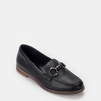 Mocassim com Fivela Preto