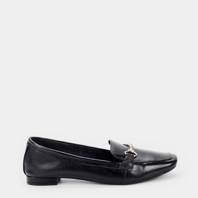 Mocassim com enfeite Preto