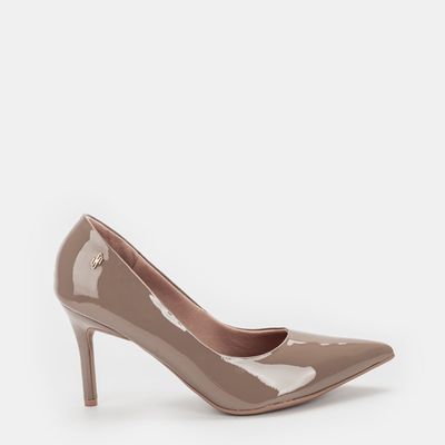 Scarpin liso Usaflex Amêndoa