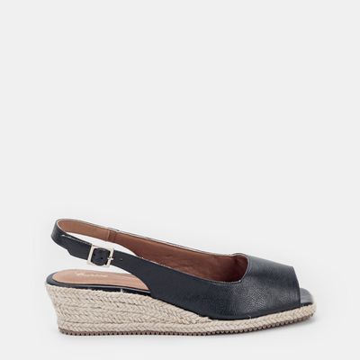 Sandália Anabela Espadrille Marinho