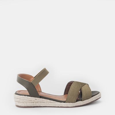 Sandália Anabela Espadrille Menta