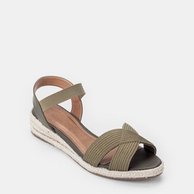 Sandália Anabela Espadrille Menta