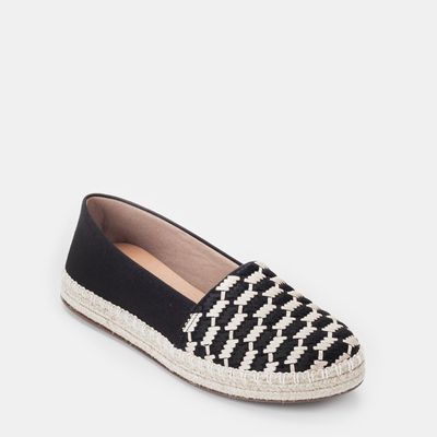Alpargata Flatform Bordada Xadrez Preto