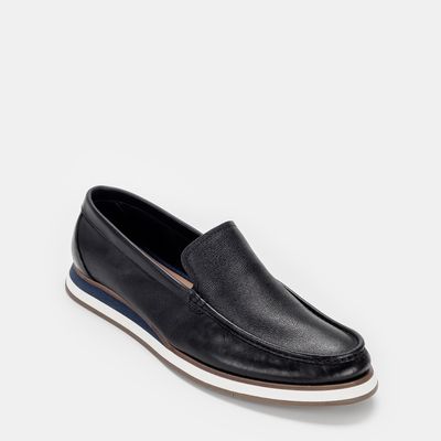 Mocassim sola listrada Preto