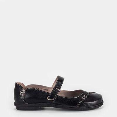 Sapato boneca c/ pespontos Preto