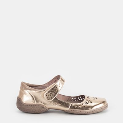 Sapato boneca c/ Recortes Ouro