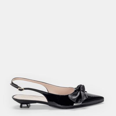 Chanel Salto Baixo com Laço Preto