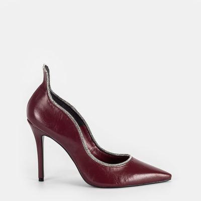 Scarpin Artsy com Strass Vinho