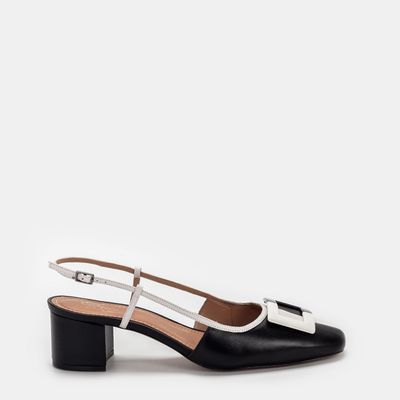 Chanel com Enfeite Bicolor Preto