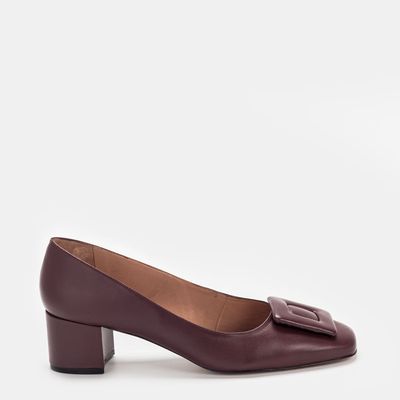 Scarpin Com Enfeite Vinho