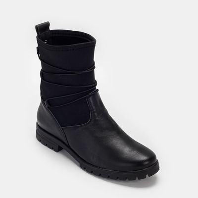 Bota com Elástico Tratorado Preto