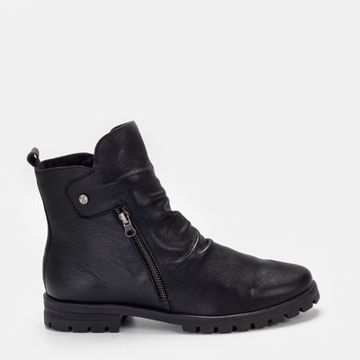 Bota tratorada c/ zíperes Preto