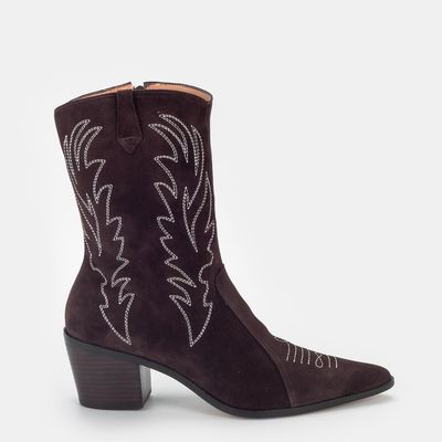 Bota Western Cano Médio Chocolate