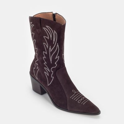 Bota Western Cano Médio Chocolate