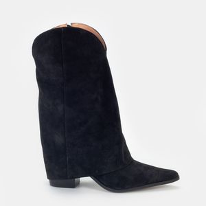 Bota Capa Cano Médio Preto