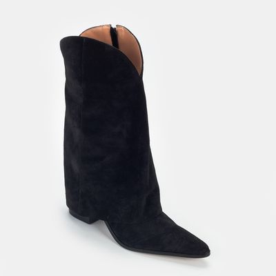 Bota Capa Cano Médio Preto