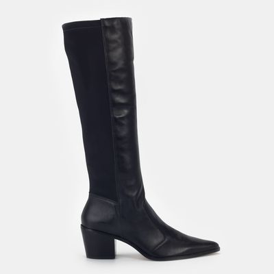Bota Cano Alto Preto