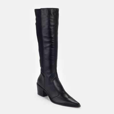 Bota Cano Alto Preto