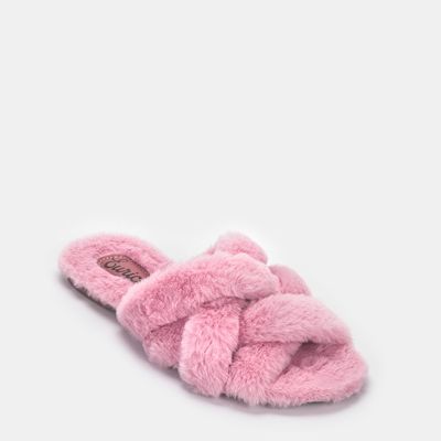 Chinelo de Quarto com Pelinho Rosa