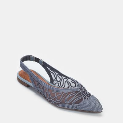 Slingback Bordado Fendi