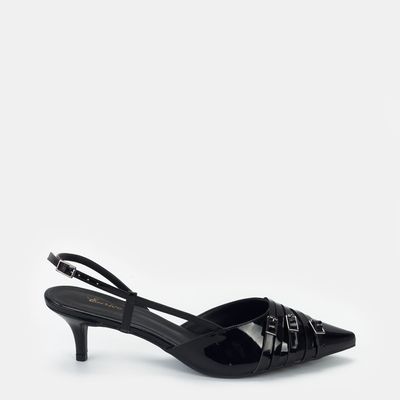Chanel Tiras com Fivela Preto