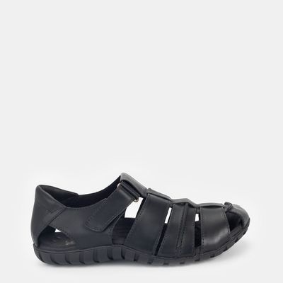 Sandália Transpassada c/ Velcro Preto