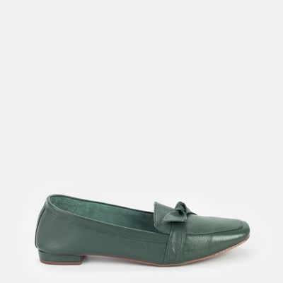 Mocassim com laço Verde