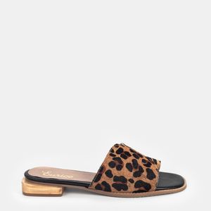 Rasteira Bico Quadrado Animal Print