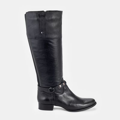 Bota Cano Alto com Enfeite Preto